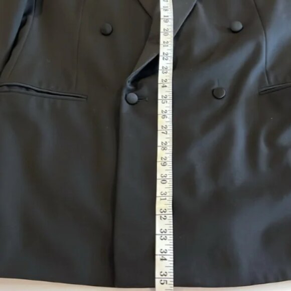 Ermenegildo Zegna Vintage Men’s Black Wool Double Breasted Blazer Jacket - Picture 4 of 8